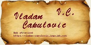 Vladan Capulović vizit kartica